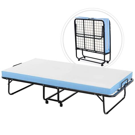 4 inch metal foldable box beds|folding beds with mattress.